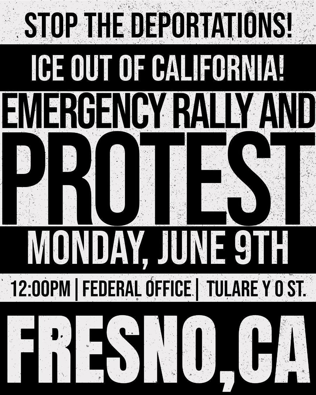 Protest today 12 on Tulare