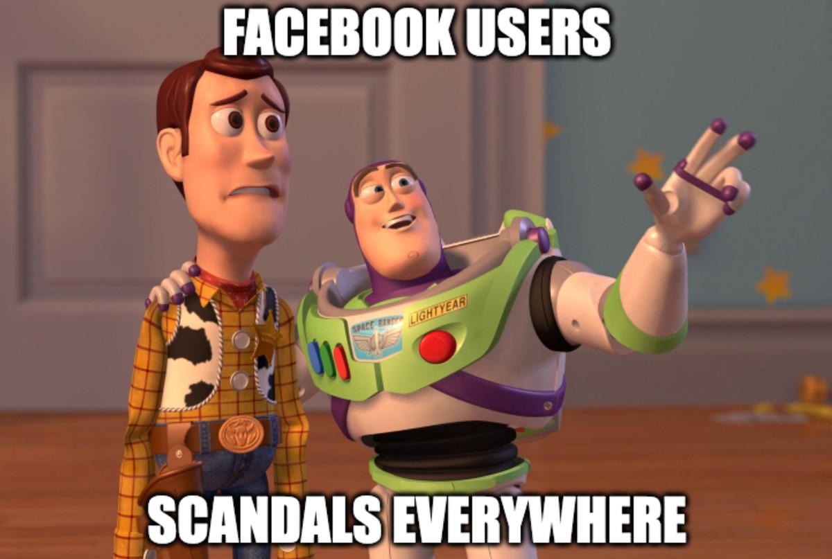 Facebook users Buzz telling Woody cringing from Toystory: scandals everywhere!