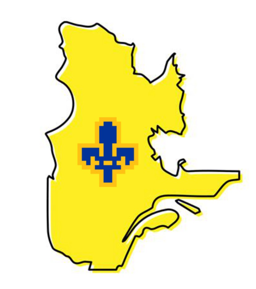 Quebec Onjase logo over yellow Quebec
