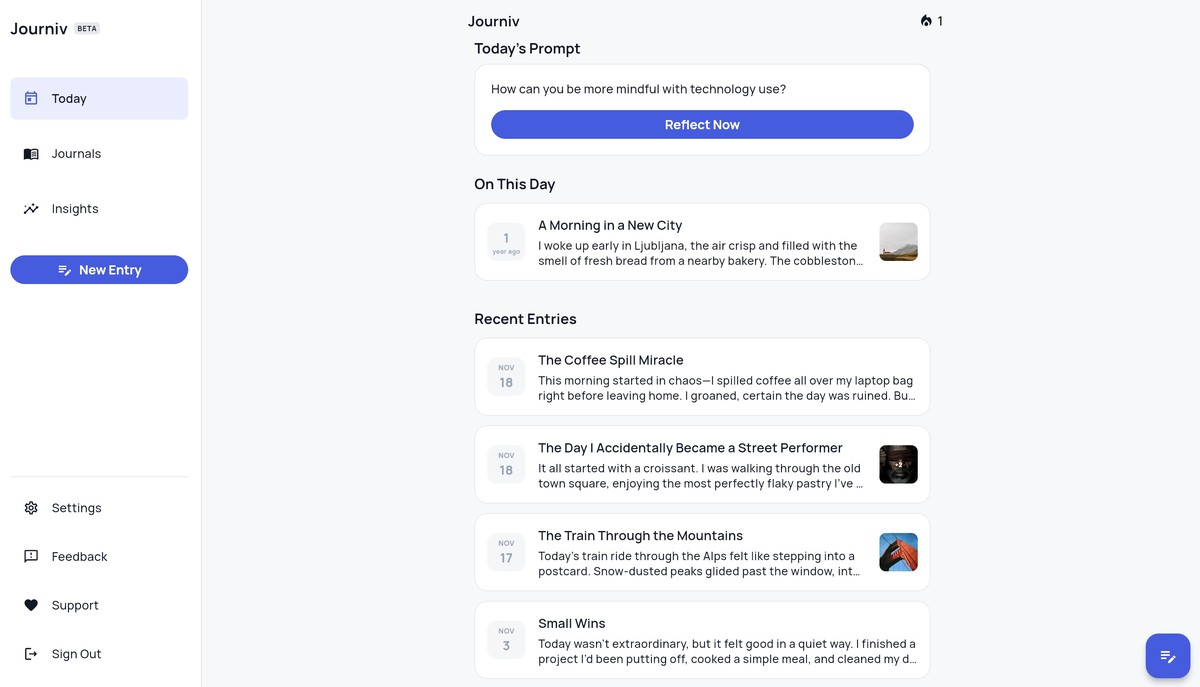 Journiv self hosted privacy first journal app